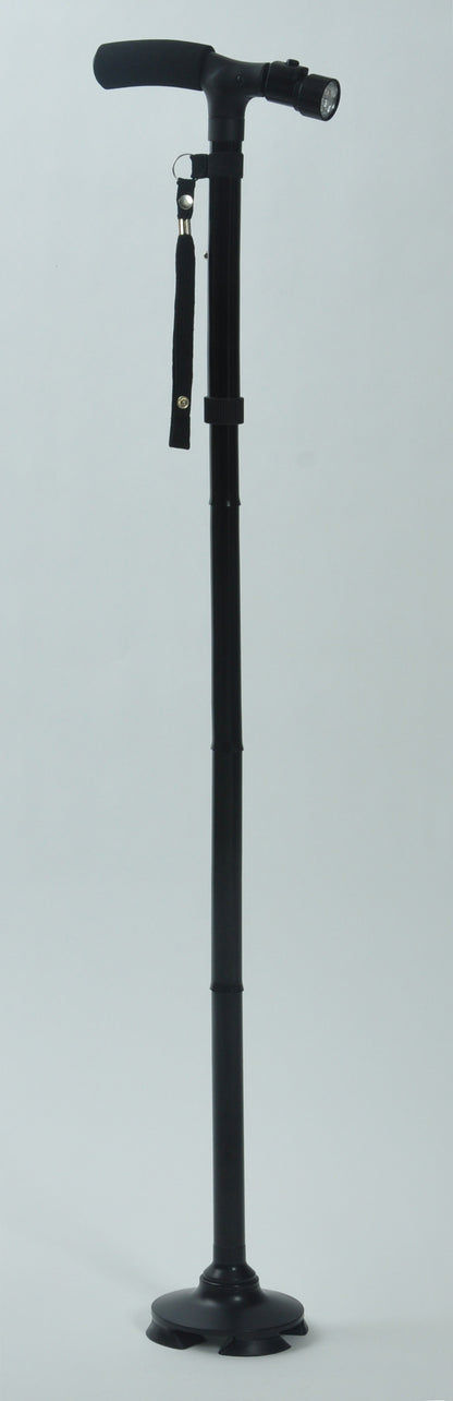 🦯 Elder Support Cane with LED light & Emergency Alert 🚨