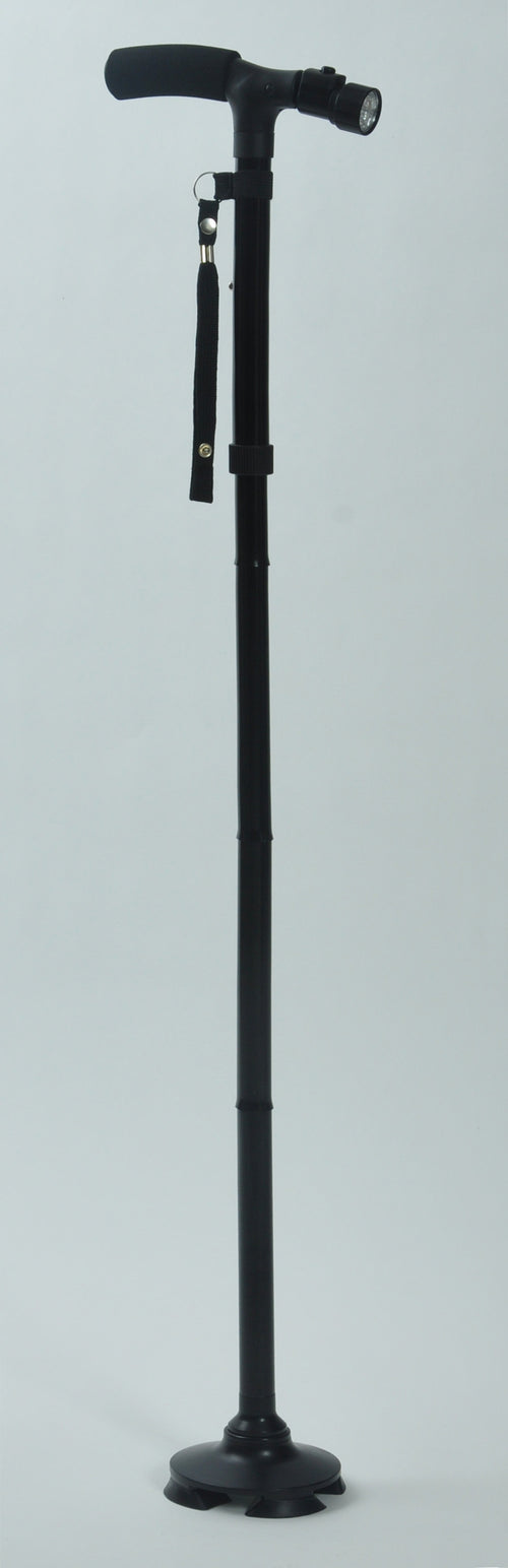🦯 Elder Support Cane with LED light & Emergency Alert 🚨