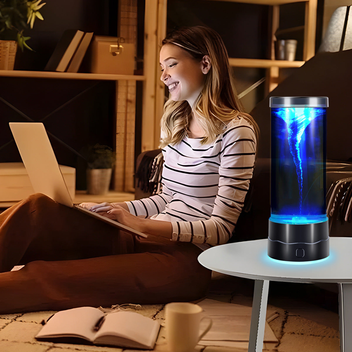 🌪️7-Color LED Tornado Lamp🎨💡